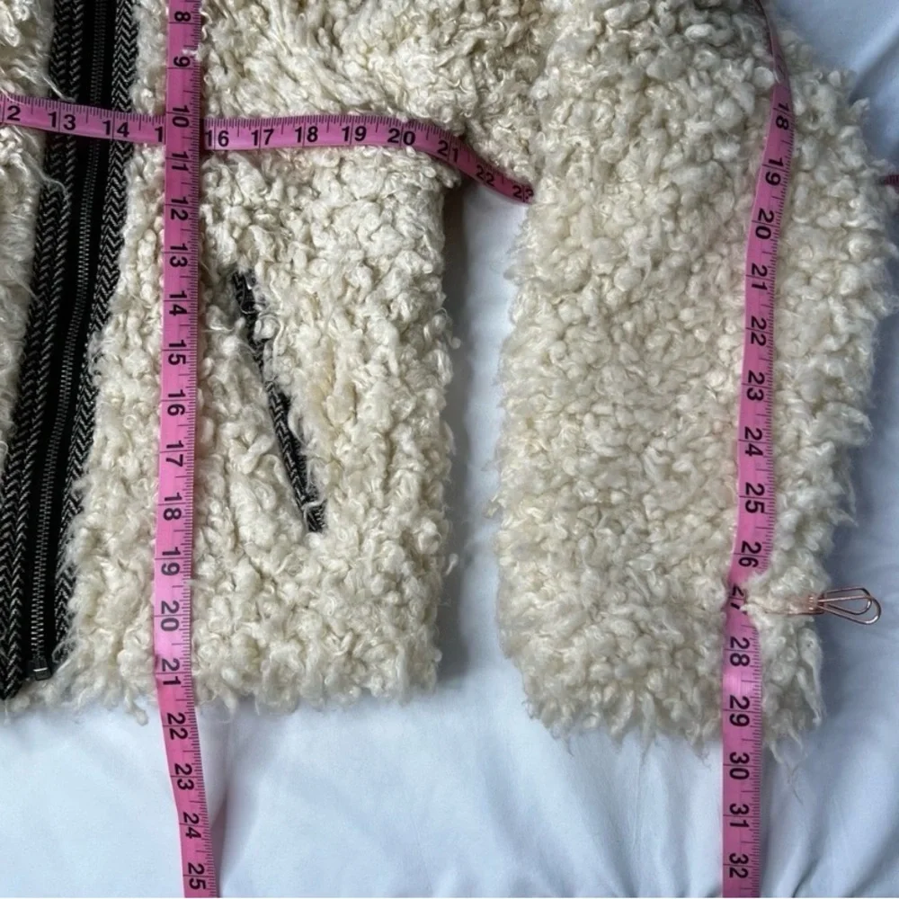 Free people Cream Shearling moto Jacket - Picture 6 of 6